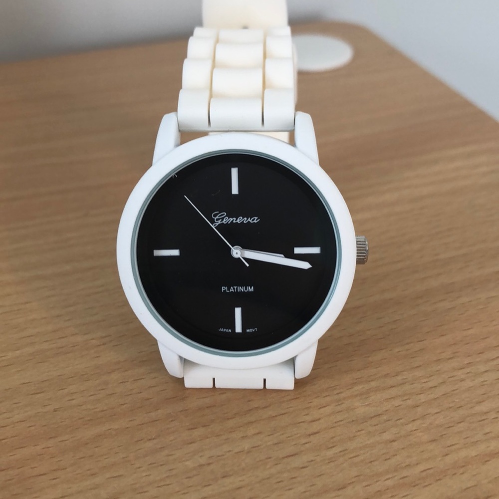 Silicone and Stainless Steel Watch.